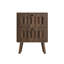 Table de chevet à deux tiroirs avec pieds en bois massif Retro Modern