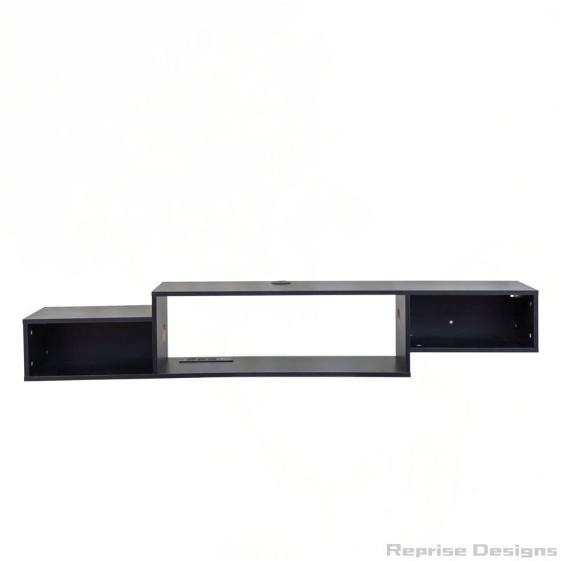 65.35in Wall Mounted Storage Cabinet with LEDs and Charging Station for Kitchen, Living Room, Black