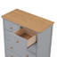 Commode en bois rustique avec 6 tiroirs, armoire de rangement pour chambre à coucher-771930167