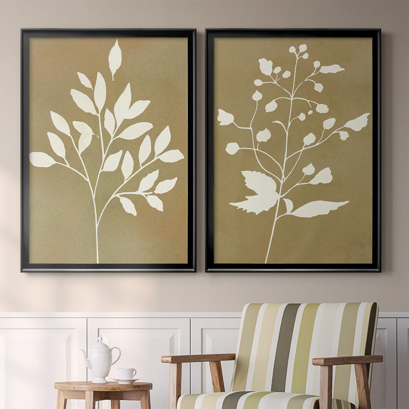 Toile encadrée de qualité supérieure Honey Botanical I - prête à être accrochée, H 24,5 po x l 37 po x P 1,25 po, Noir