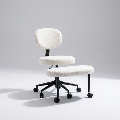 Ergonomic Multi-Position Office Chair with Swivel Seat and Adjustable Footrest for Enhanced Posture Support and Focus During Work or Meditation Sessions