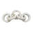 17.5x4" 5 Link White Marble Chain Sculpture