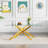 Darlene 60" Glass Dining Table Set Modern Dining Room Table Set  X-Shape Pedestal Glass Table with Dining Chairs, Dining Set for Dining Living Room-114316178-114316187-123467531