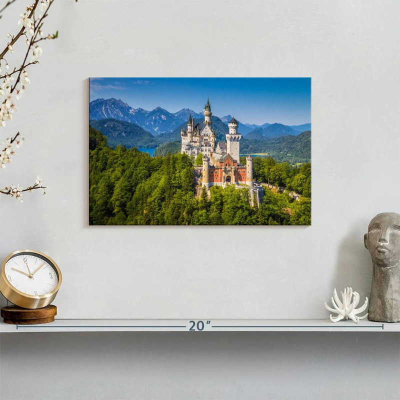 Lilie, château allemand de Neuschwanstein, H 8 po x l 12 po