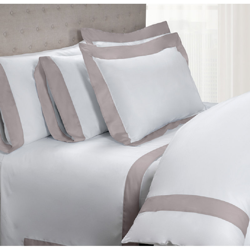 Eliana Sateen Duvet Cover, King Duvet Cover, Powder Rose