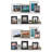 4 Piece Paulownia Picture Ledge Wall Shelf-680721118-680721117