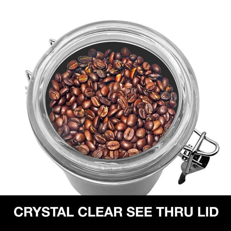 Stainless Steel Airtight Clamp Canister with Clear Lid