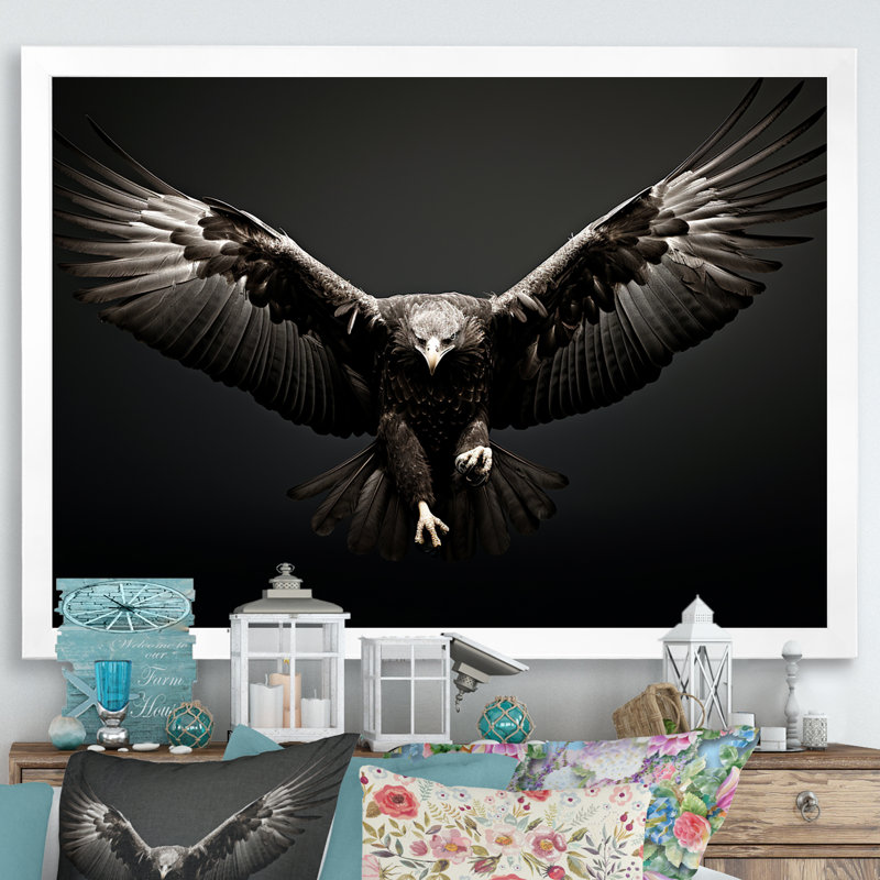 «Bold Eagle Power Hunter II», impressions encadrées, H 34 po x l 44 po x P 1,5 po, Cadre simple blanc