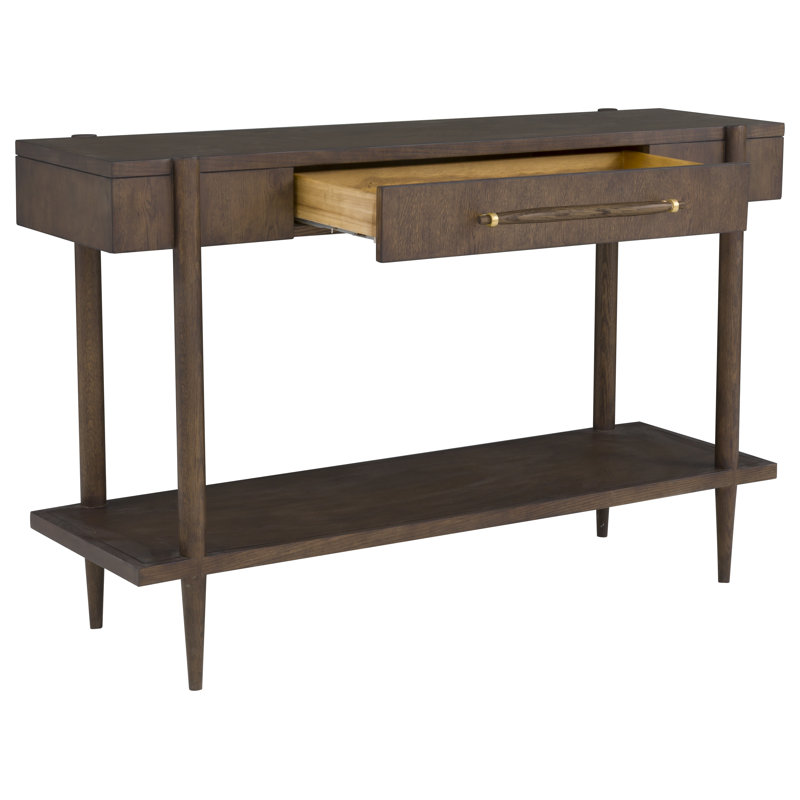 One Drawer Console Table, Caramel