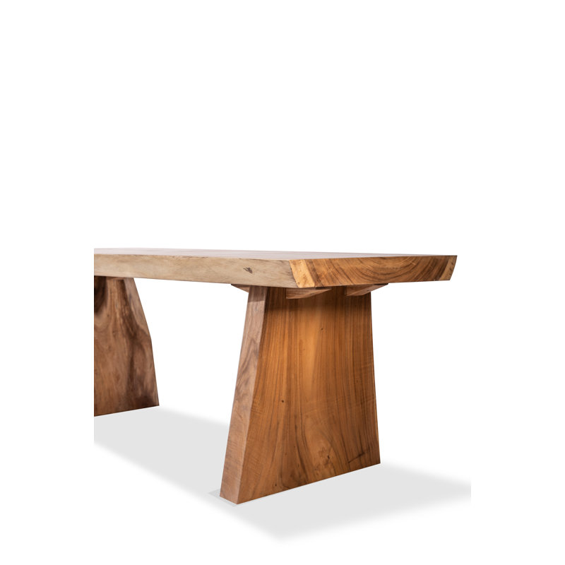 Hosaam Acacia Solid Wood Dining Table, 31" H x 35" W x 102" L