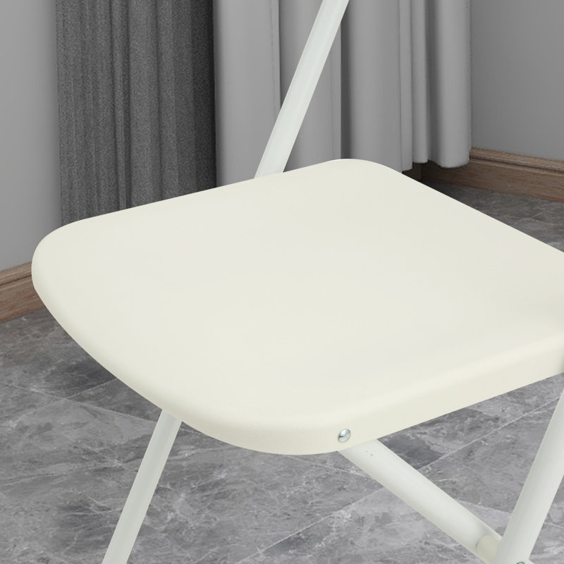 Ensemble de 4 chaises pliantes en acier inoxydable blanc - capacité de 800 lb robuste, empilable et imperméable