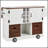 54 Inch Farmhouse Kitchen Island With Drop Leaf, Power Outlet, And Ample Storage, Perfect For Modern And Traditional Kitchens-990637006
