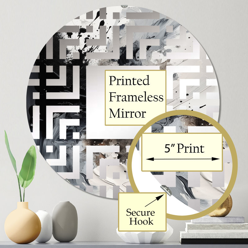 Heustis - Miroir mural carré, 31,4 po x 31,4 po