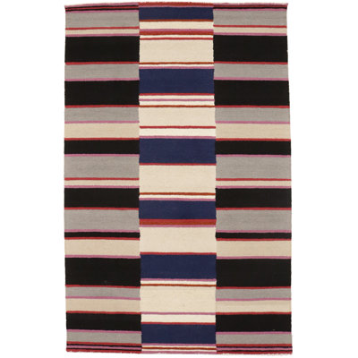 Multicolored Stripes 5X8 Hand-Tufted Modern Rug