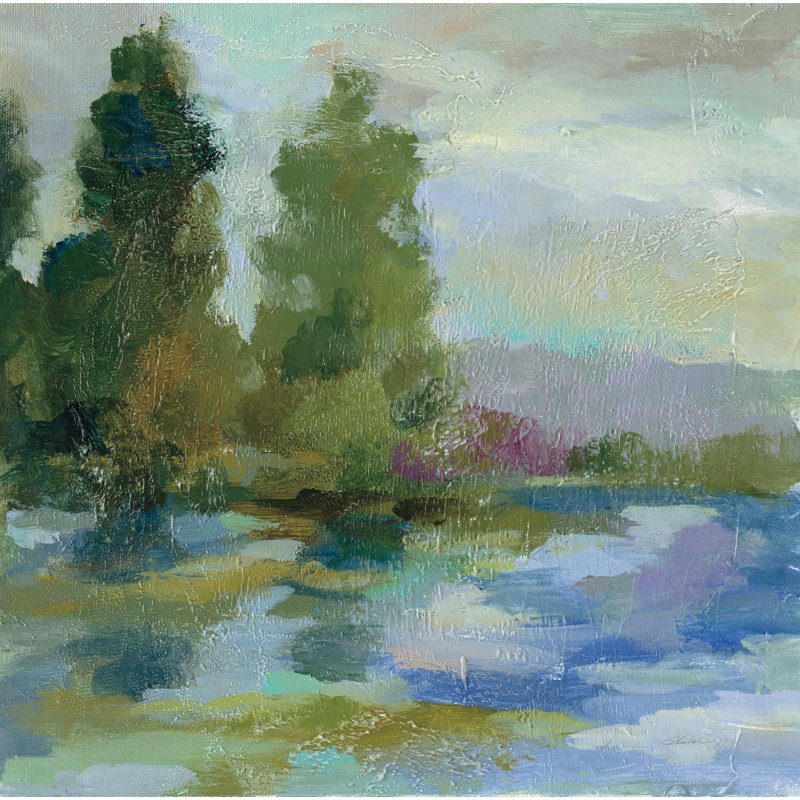 Sunrise at the Lake I by Silvia Vassileva - Wrapped Canvas Painting Print, 51cm H x 51cm W