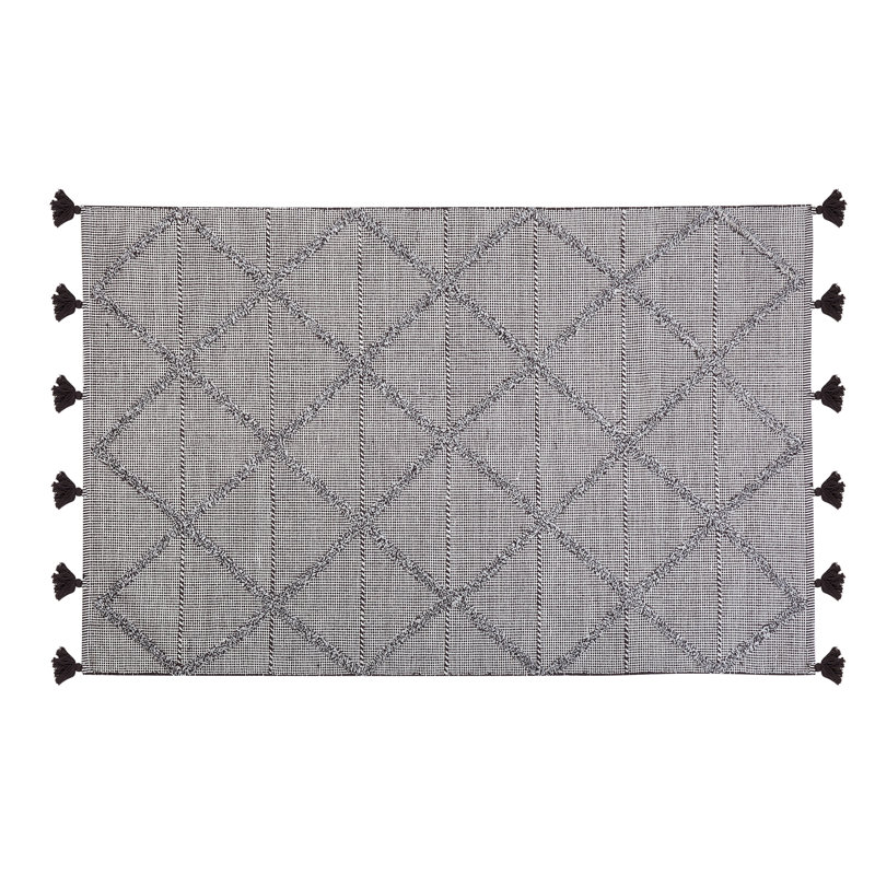 Millington Geometric Cotton Hand Woven Area Rug, Rectangle 140 x 200cm