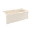 Baignoire d'angle Voltaire 60 po x 32 po avec bonde à gauche et tablier, couleur biscuit-98176308-98176646