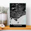 Modern Singapore City Map Abstract Contemporary Architecture City Wall Art Print 1 Piece Wrapped Canvas Wall Art-1741988053