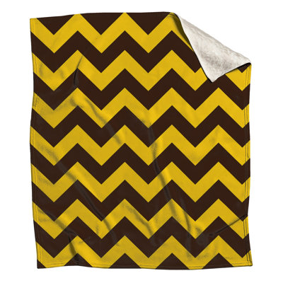 Couvertures en zigzag brun et jaune