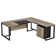 71'' Corner Desk with File Cabinet, Large L Shaped Desk with Mobile Filing Cabinet for Home Office