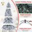 Sapin de Noël à charnières pré-illuminé, recouvert de neige floquée, de 1,37 m à 2,79 m, avec lumières LED.-1008314863