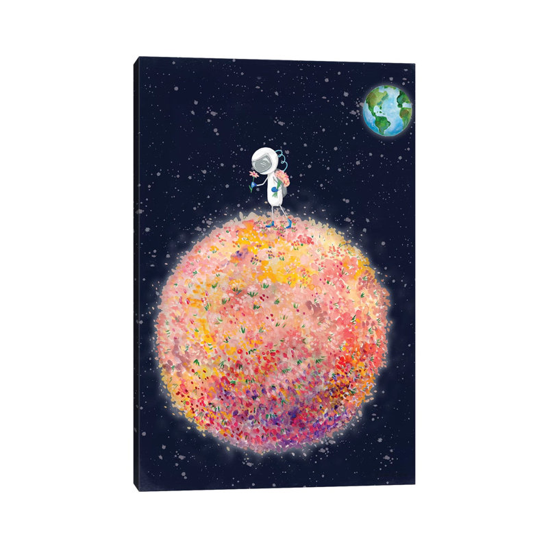Stop And Smell The Moon by Rachel Nieman - Painting on Canvas, 30.48cm H x 20.32cm W x 1.91cm D, Wrapped Canvas