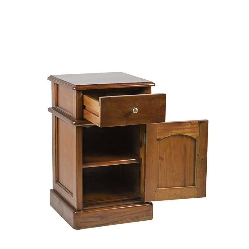 Victorian 40cm W Solid Wood Bedside Table