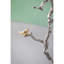 Table d'appoint ronde en aluminium 16,9 x 16,9 x 28 po avec branches argentées et or-130159544