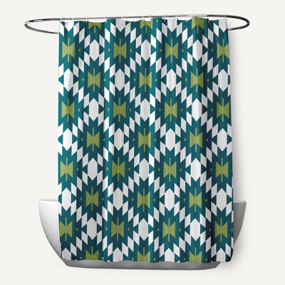 Rideau de douche simple à motif géométrique Kilim