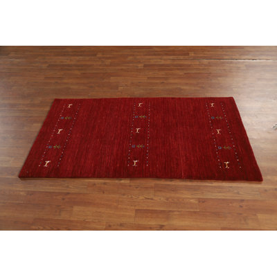 Tribal Red Gabbeh Oriental Rug 3x5