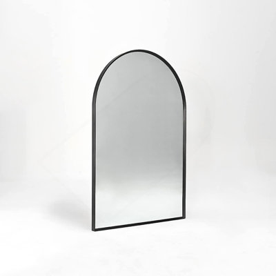 24X36 Inch Arched Bathroom Mirror With Anti-Rust Frame And Shatterproof Film For Modern Interiors