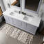 Meuble-lavabo double gris foncé 84 po X 22 po, comptoir et robinet en quartz blanc, 34 miroirs - traitement anti-rayures et anti-taches-19826176