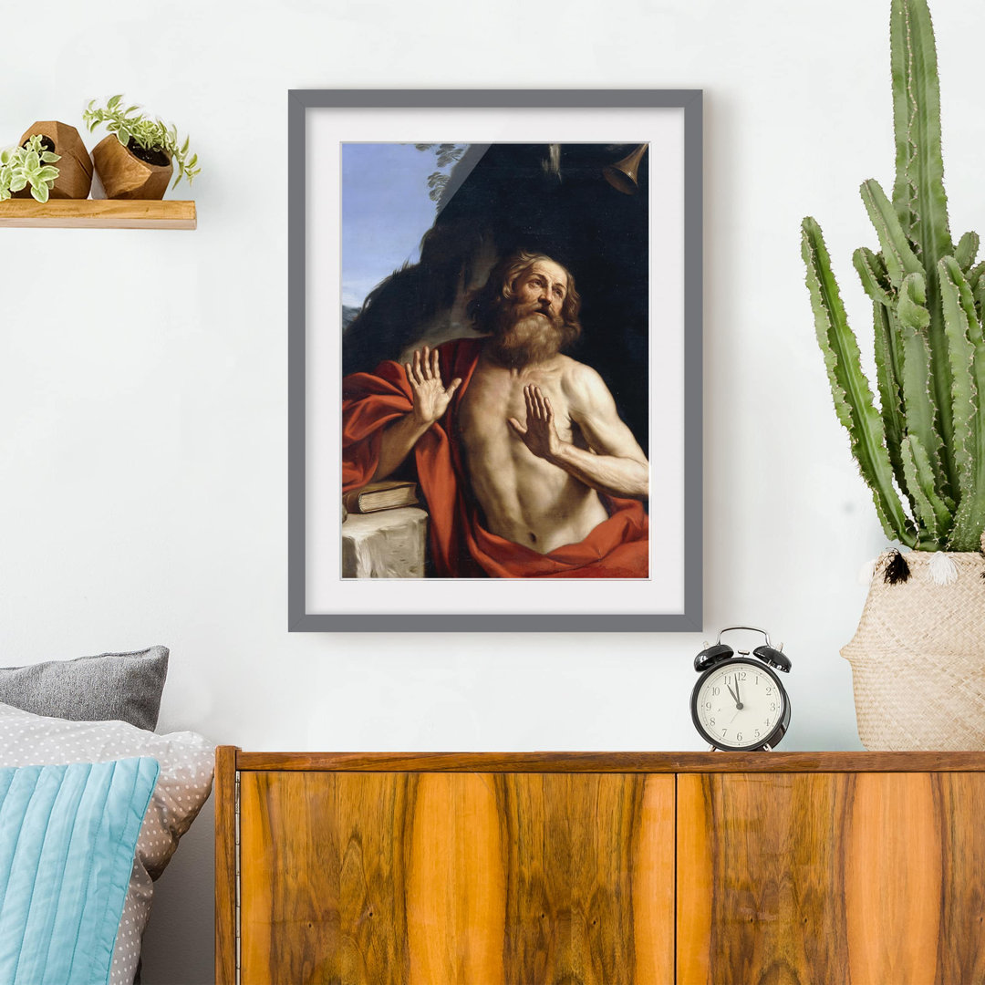 Gerahmtes Poster Saint Jerome von Guercino