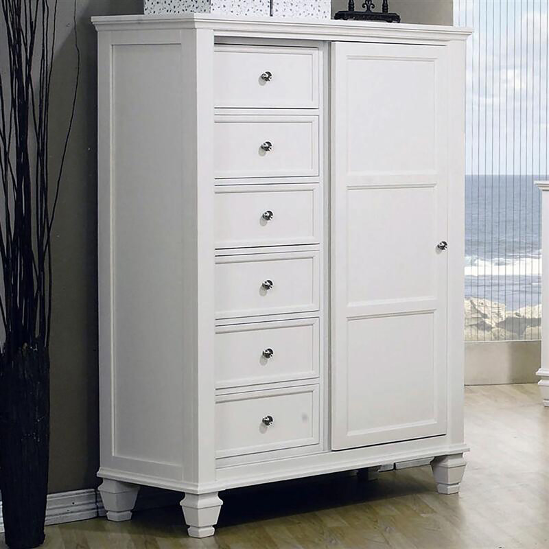 Fraser 8-drawer Door Chest Cream White, Cream White
