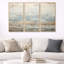 «Beige Blue Ocean Storm», ensemble d'art mural formes abstraites-107767148-107767149