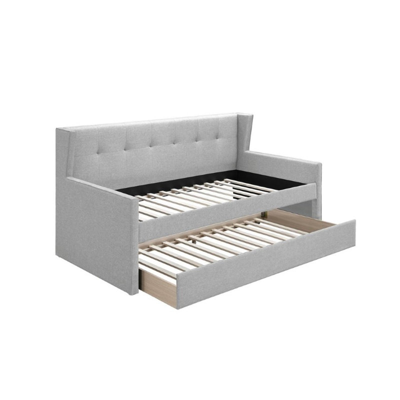 Rith Upholstered Daybed, Light Gray