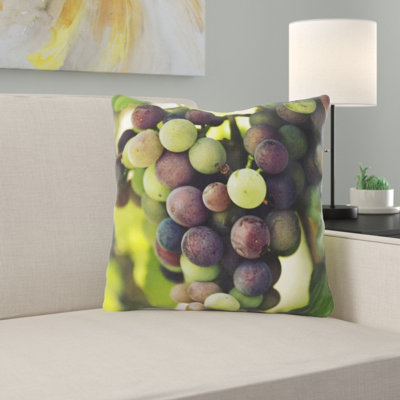 Coussin décoratif raisins