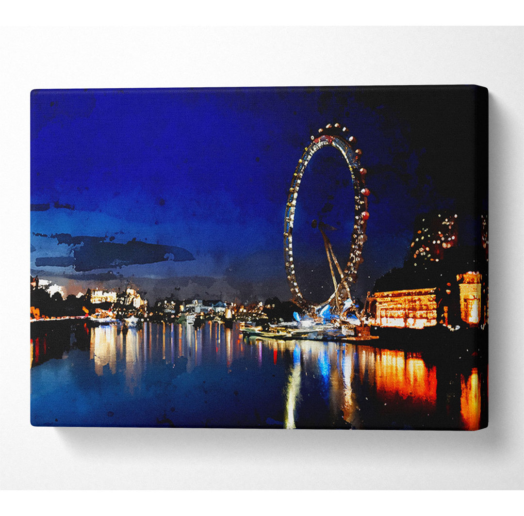 London Eye bei Nacht - Druck