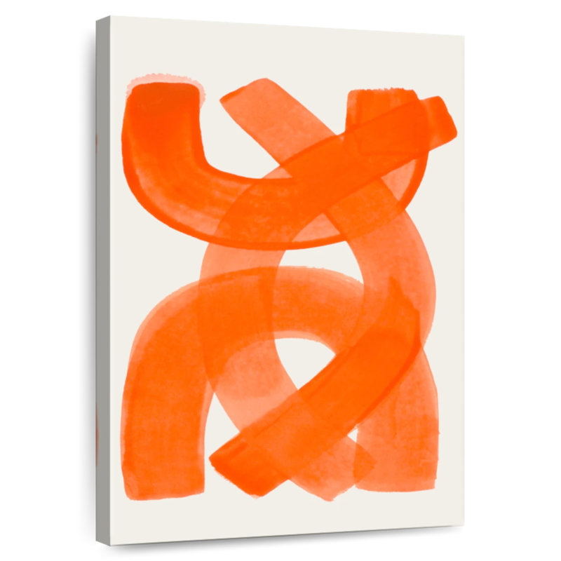 Avery Orange Brush Strokes, 36" H x 24" W