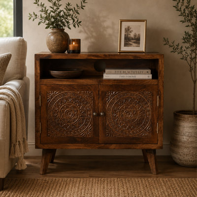 Tidaholm Solid Wood 2 -Door Accent Cabinet