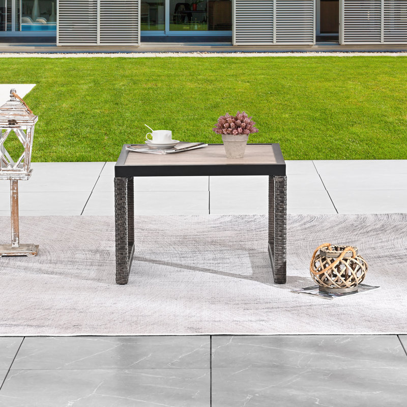 Austintown Square Metal Outdoor Side Table , 24.8'' in. W 24.8'' in. D