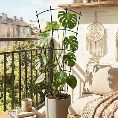 Treillis pour plantes en pot 32 po pour plantes en pot (ensemble de 4) - Support décoratif antirouille pour plantes grimpantes d'intérieur et d'extérieur