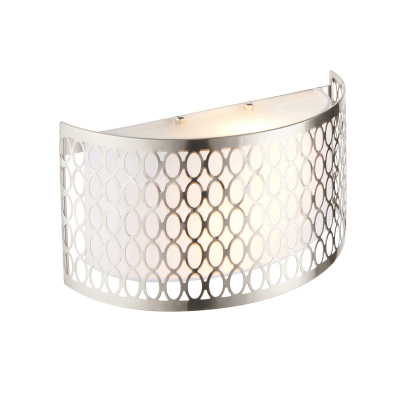 Erika 2 light Wall Light effect plate, Satin Nickel