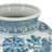Porcelain Flower Vase with Floral Patterns - 9"Dia. x 11" - Blue /White