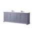 Meuble-lavabo double 84 po X P 22 po D, plateau en marbre de culture et ensemble de robinet pour la maison-1164976201