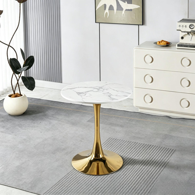 with Stainless Steel Base Dining Table