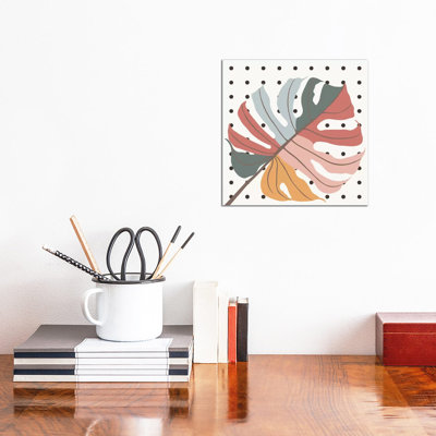 Colorful Monstera Leaf by Alisa Galitsyna - Wrapped Canvas Print
