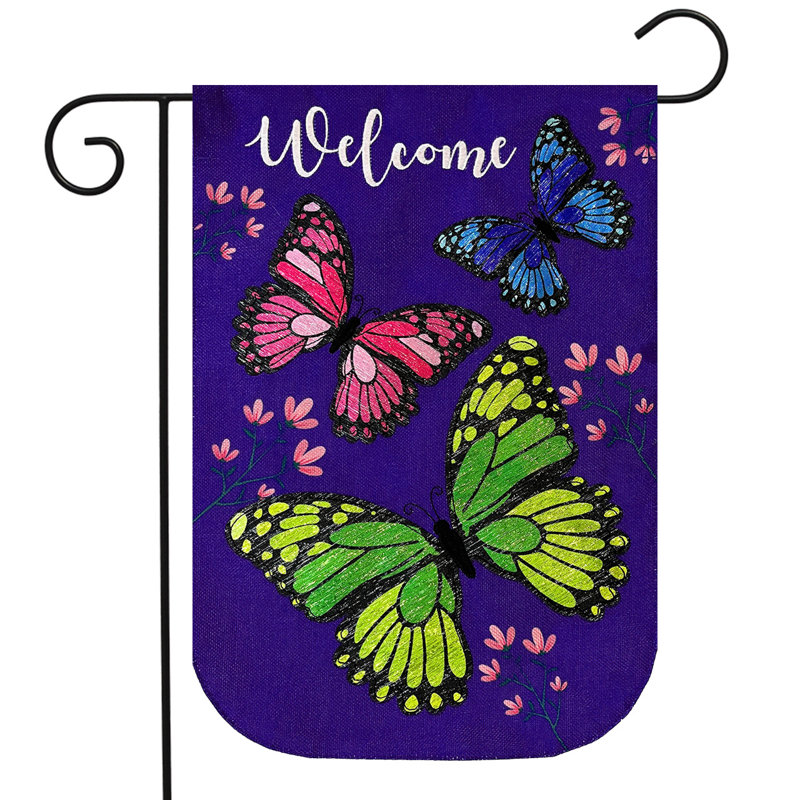 Drapeau de jardin Butterfly Trio
