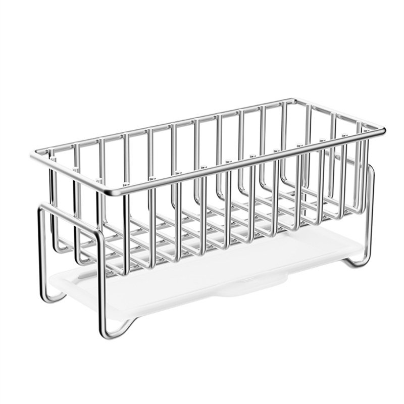 Support multifonctionnel pour organisateur de comptoir de cuisine avec porte-éponge, porte-savon et ramasse-gouttes