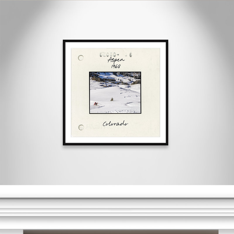 Aspen Print par CAD Designs, 32'' W x 32'' H, Matted Print, Satin Black